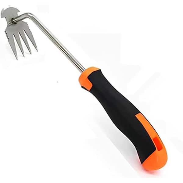 10 in. Weeder Durable All-Steel Hollow Hoe Lightweight Sharp Hand Tool for Garden Vegetable Backyard Farm