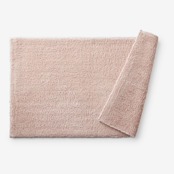 Company Cotton Plush Spa Solid 21 in. x 34 in. Rose Quartz Bath Rug