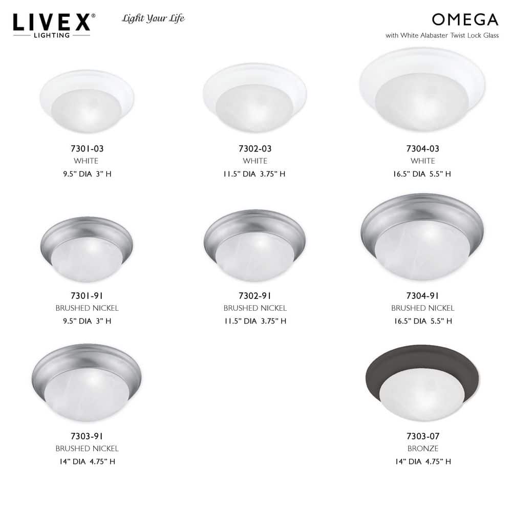 Coronado 14" Brushed Nickel Dome Ceiling Light with White Alabaster Glass