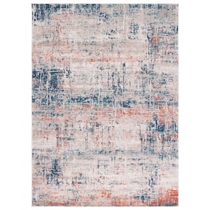 Madison Blue/Grey 9 ft. x 12 ft. Abstract Striped Area Rug
