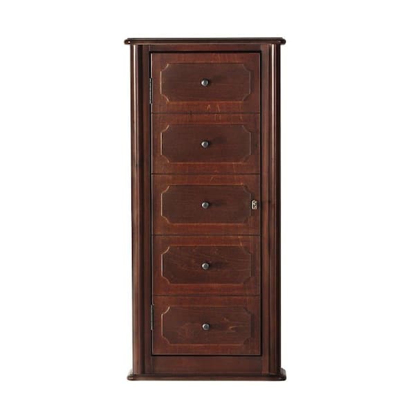 Unbranded Essex 32 in. H Wall Jewelry Cabinet in Suffolk Cherry