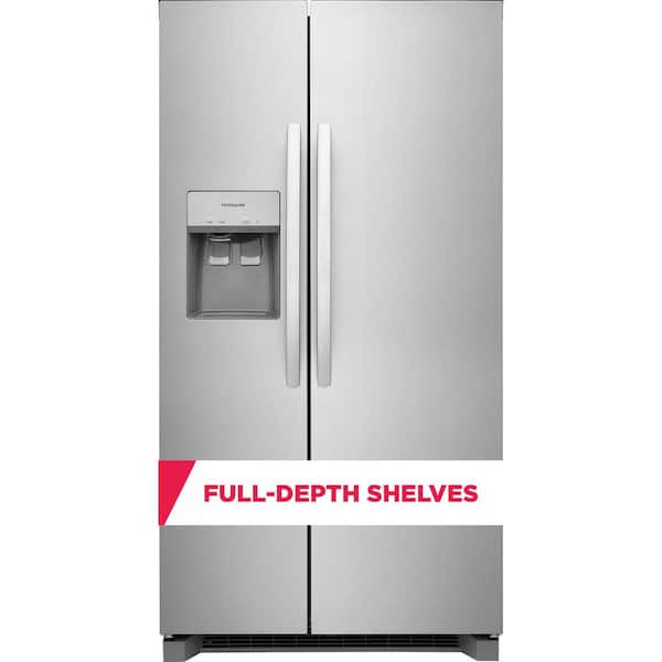36.1 in. 22.3 cu. ft. Counter Depth Side-by-Side Refrigerator in Stainless Steel