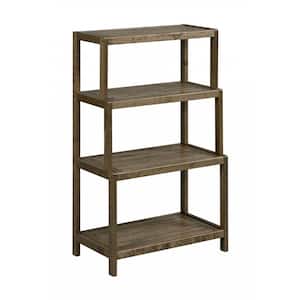 Amelia 37 in. Tall Chestnut 4-Shelve Bookcase