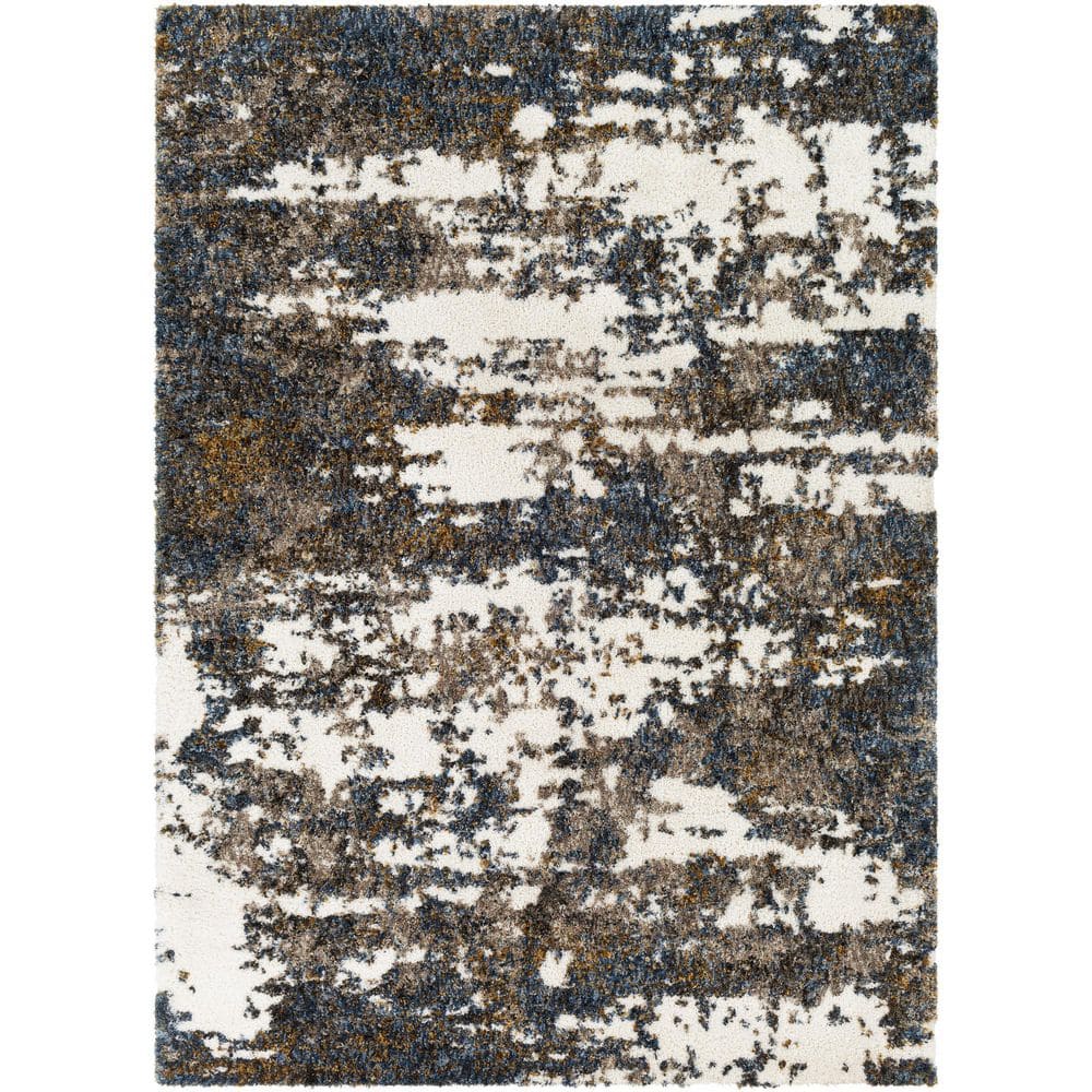 Celestial Shag Mustard Modern Abstract 5 ft. 3 in. x 7 ft. Area Rug price history on PriceWatchPro
