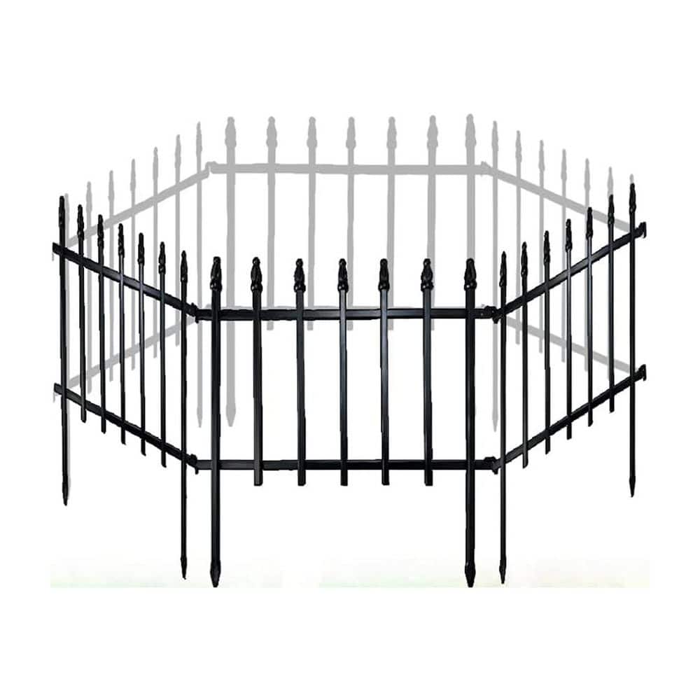22 in. W x 18 in. H Black Metal Decorative Garden Fence 10-Panels Landscape Fencing for Flower Bed, Yard, Animal Barrier price history on PriceWatchPro