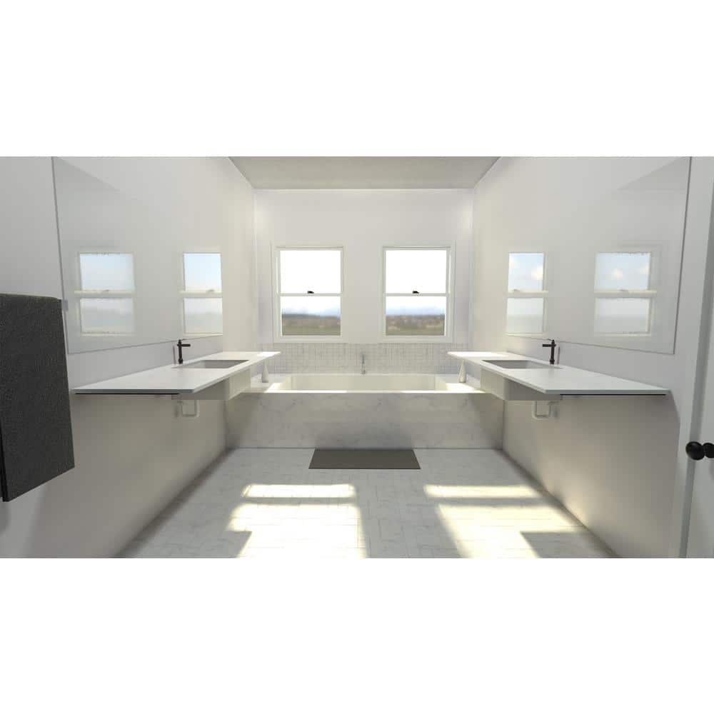 Universal 18" Concealed Mounting Bracket for Floating Shelves and Countertops