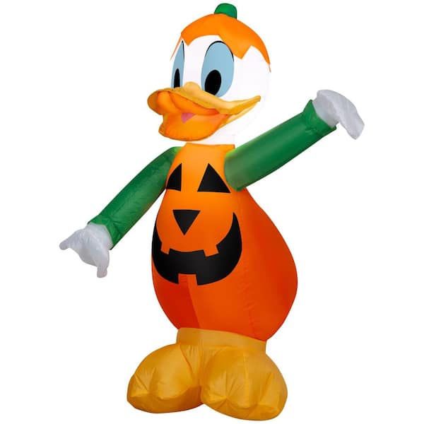 3.5 ft Airblown-Donald Duck in Pumpkin Costume Halloween Inflatable