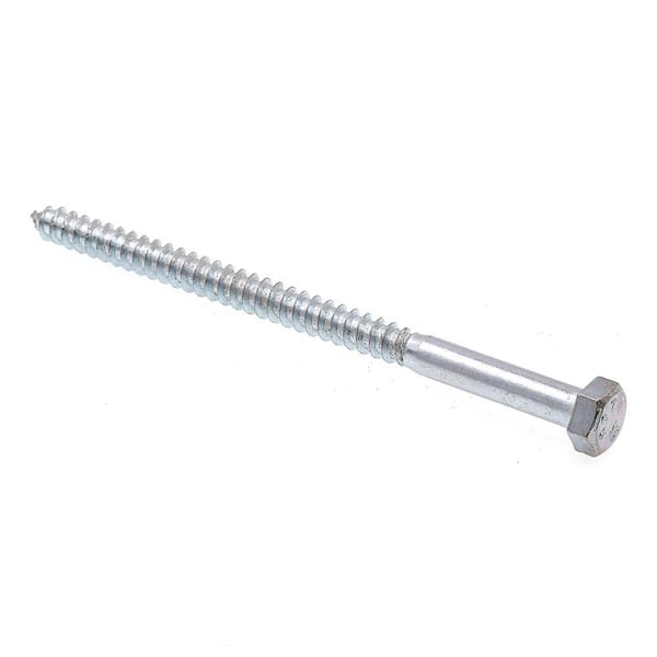 Prime-Line 5/16 in. x 5 in. Hex Lag Screws A307 Grade A Zinc Plated Steel (25-Pack)