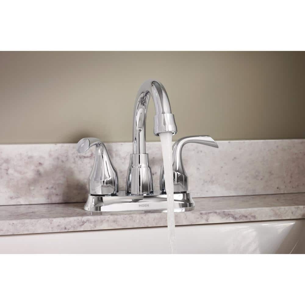 Elegant Idora High Arc Chrome Centerset Bathroom Faucet with Drain Assembly