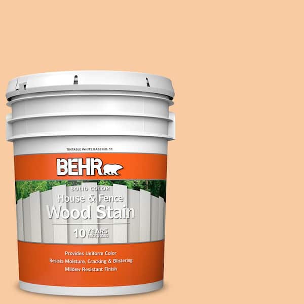 BEHR 5 gal. #290C-3 Chai Latte Solid Color House and Fence Exterior Wood Stain