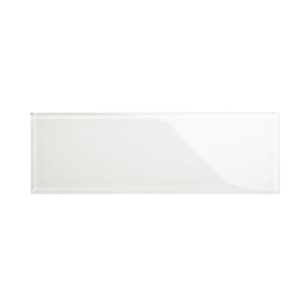 Agreeable Gray 4 in. x 12 in. x 8mm Glass Subway Tile Sample -  Giorbello, G4146-SMPL