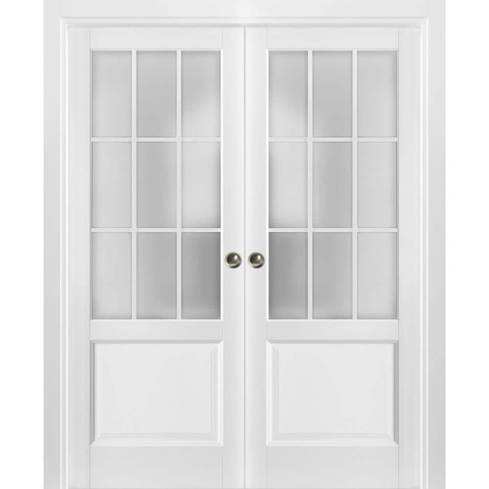 64 in. x 80 in. 2 Panel White Finished Solid Wood Sliding Door with Hardware price history on PriceWatchPro