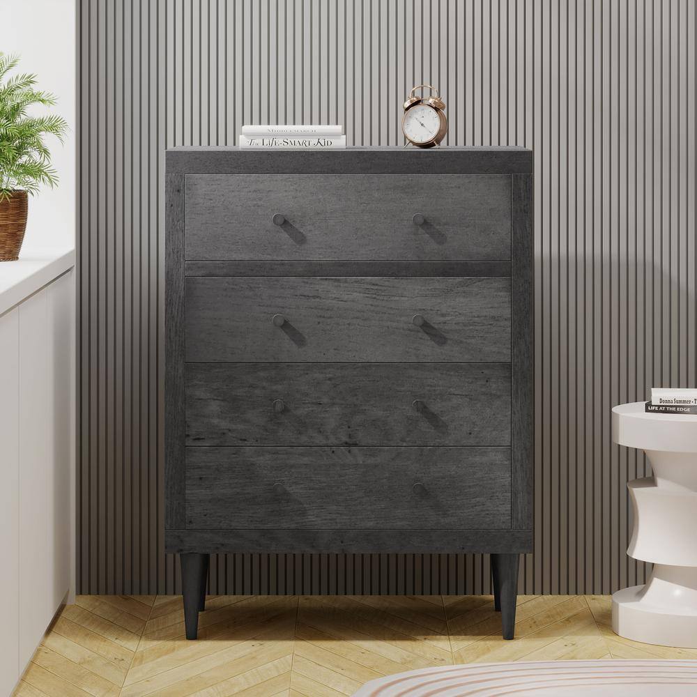 Noble House Fairhall 4Drawer Gray Maple Dresser 110182 The Home Depot