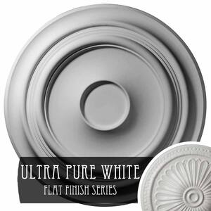32-5/8 in. x 1-1/2 in. Giana Urethane Ceiling Medallion (Fits Canopies up to 7-7/8 in.), Ultra Pure White