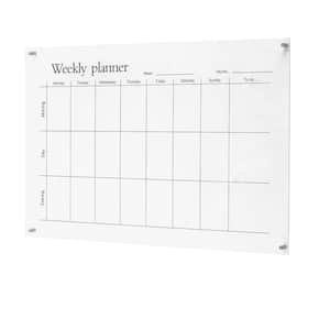 35.375 in. W x 23.625 in. H Reusable Acrylic Weekly Planner Dry Erase Board