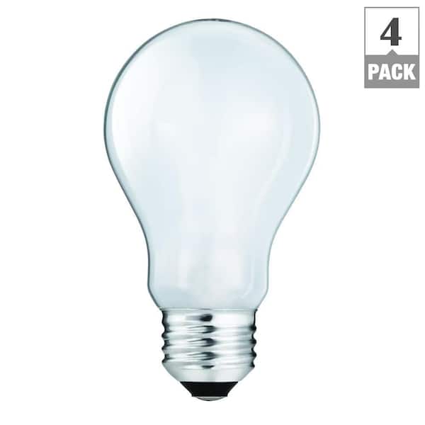 EcoSmart 100-Watt Equivalent A19 Dimmable Halogen Light Bulb Soft White (4-Pack)