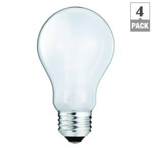100-Watt Equivalent A19 Dimmable Halogen Light Bulb Soft White (4-Pack)