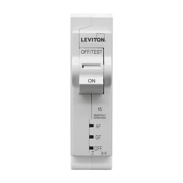 Leviton 1-Pole 15 Amp, 120-Volt, 2nd Gen Wi-Fi Smart Dual Function AFCI/GFCI Circuit Breaker 10kA Interrupt Rating, Thermal Mag