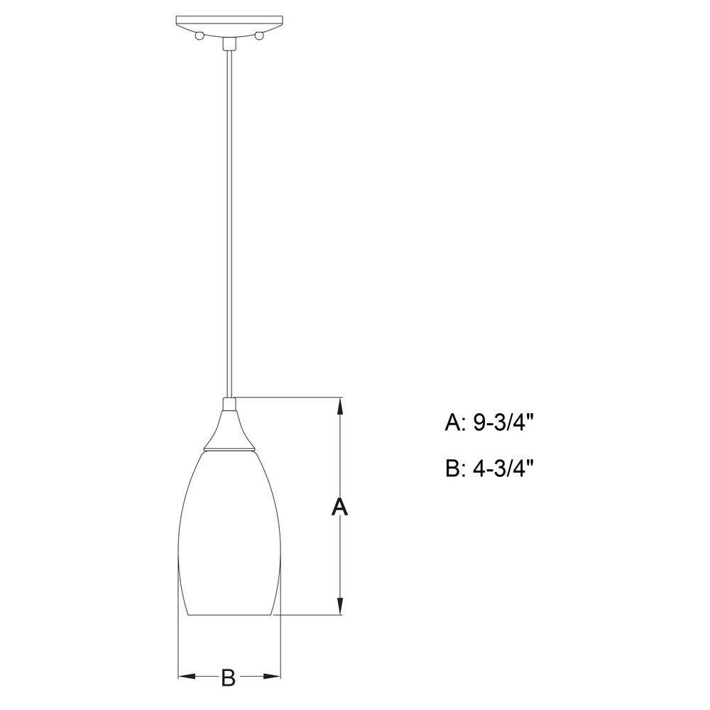 Milano Matte Black Mini Pendant with Azzura Glass Shade