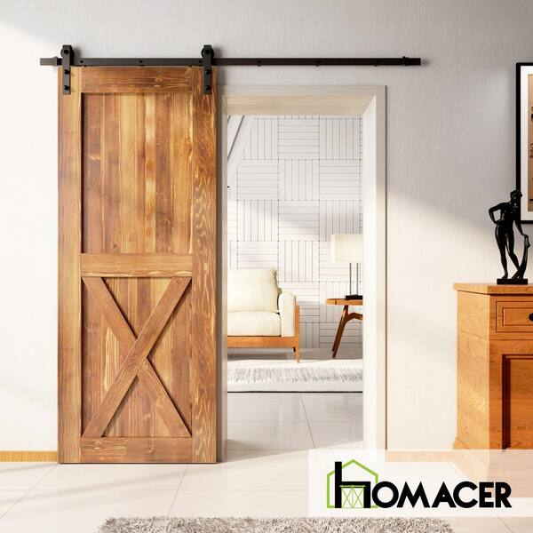 HOMACER 30 in. x 96 in. X-Frame Early American Solid Natural Pine