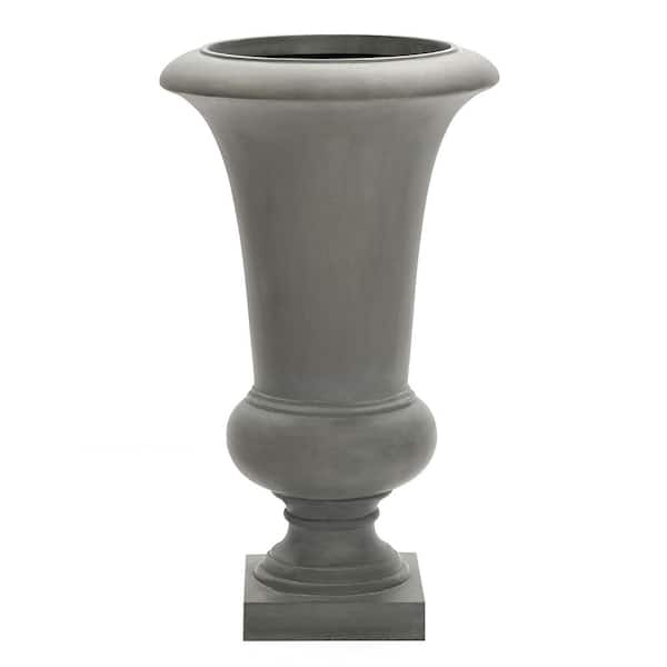 LuxenHome 22.75 in. H Gray Slim MgO Urn Planter