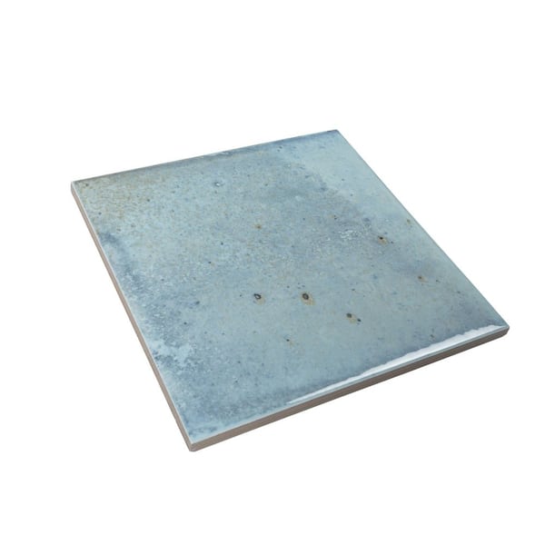 Apollo Tile Zahara 6 in. x 6 in. Glossy Sky Blue Porcelain Zellige