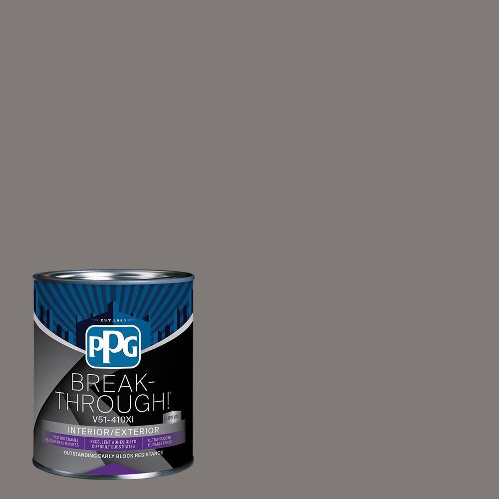 BreakThrough! 1 qt. PPG10076 Cool Charcoal SemiGloss Door, Trim