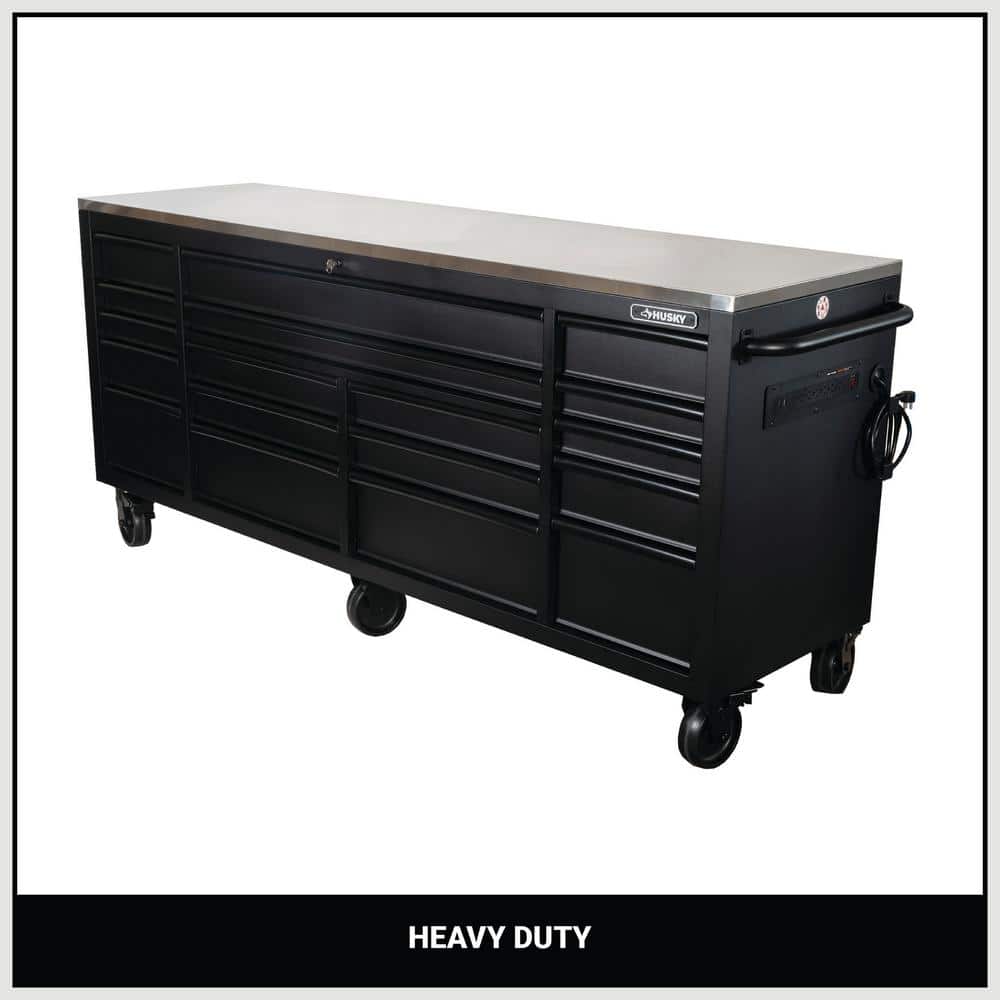 Reviews for Husky 84 in. W x 24 in. D 18Drawer HeavyDuty Mobile