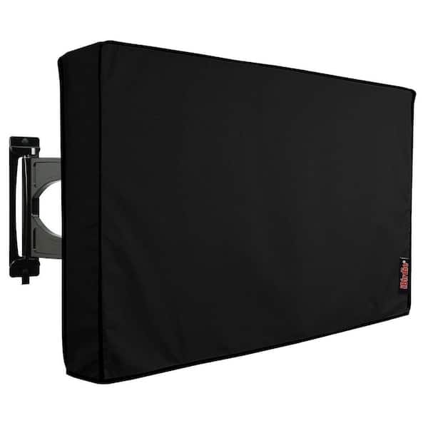 Unbranded 55 in.-58 in. Black Outdoor TV Cover Weatherproof, Cover Size 52 in. L x 31 in. H, Waterproof for Outside Flat Screen TV
