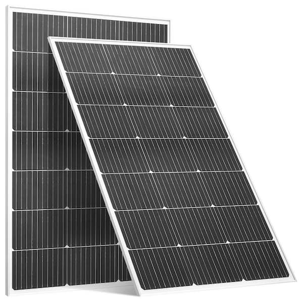 2PCS 100-Watt Monocrystalline Solar Panels, 23% High-Efficiency Mono PV Module with Stable MC4 Output and Aluminum Frame