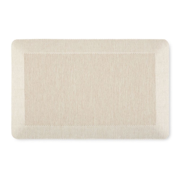 Comfort Air Mira Beige 19.6 in. x 32 in. Rectangle Kitchen Mat