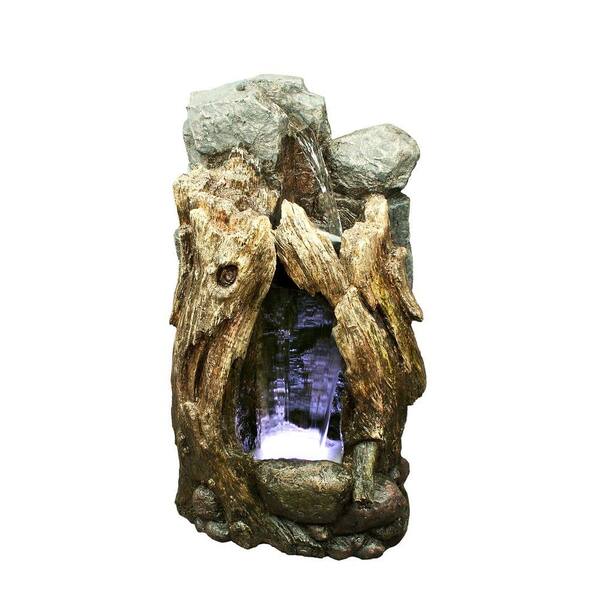 Alpine Corporation Rain Forest Waterfall Edition Fountain with LED Lights