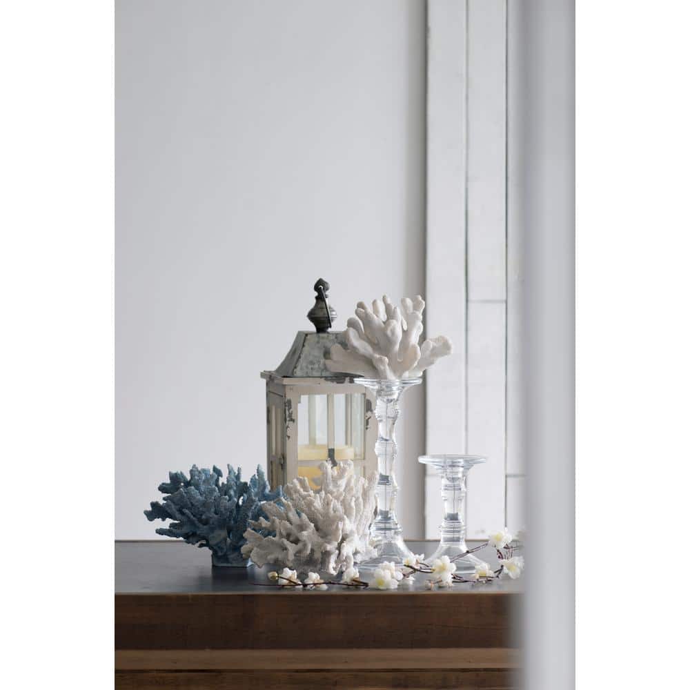 6.5" Blue Faux Coral Polyresin Coastal Figurine