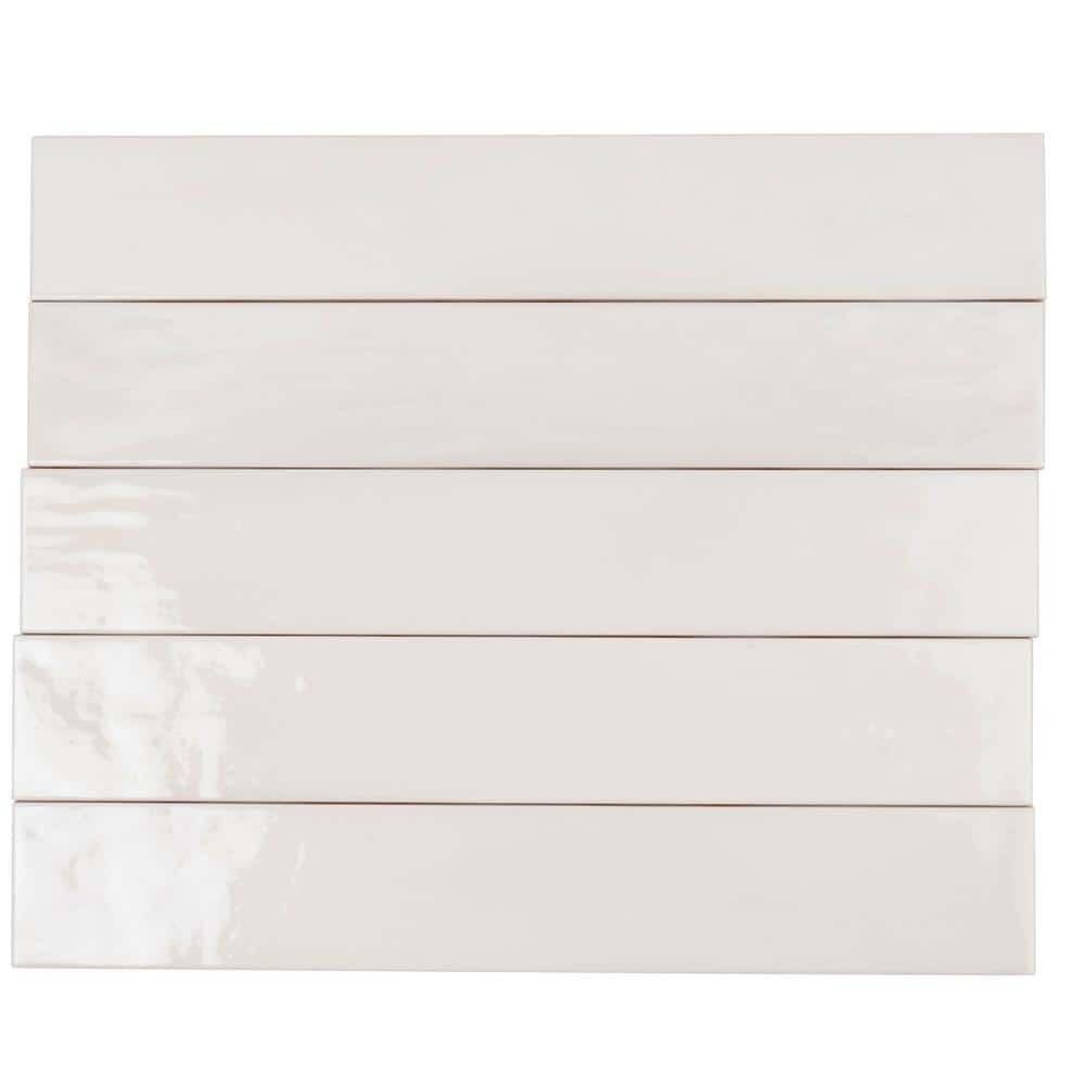 Ivory White Glossy Ceramic Subway Wall and Floor Tile