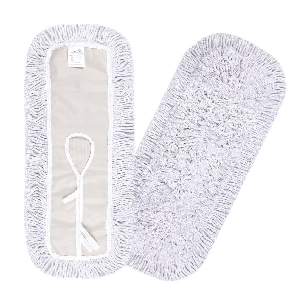 18 in. Cut-End Flat Dust Mop Replacement Heads, Commercial and Residential Floor Cleaning Mop Refills (2-Pack) price history on PriceWatchPro