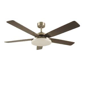Adeline 52 in. LED Indoor Brushed Nickel Ceiling Fan with Remote Control