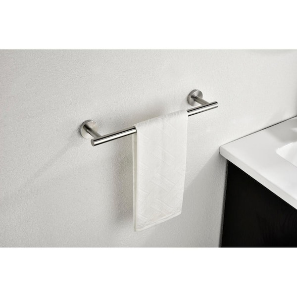 3-Piece Bath Hardware Set with Towel Bar/Rack; Toilet Paper Holder;  Towel/Robe Hook in White