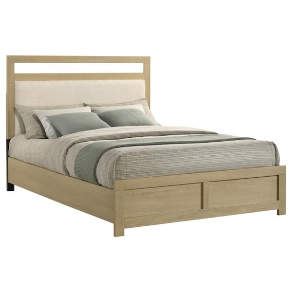 Coaster Hendricks Queen Panel Headboard Platform Bed Light Oak
