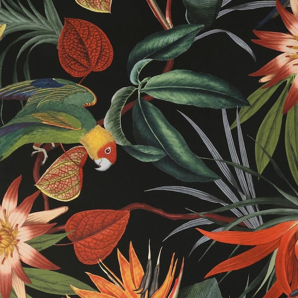 Superfresco Easy Parrot Black Vinyl Strippable Roll (Covers 56 sq. ft.)