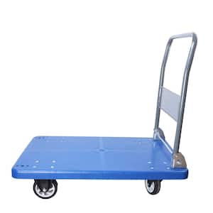 4.8 cu. ft. Upgraded Plastic Garden Cart, 660 lb. Load Capacity Mobile Platform Cart, Store, Warehouse Cargo Handling