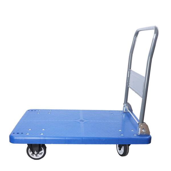 Tunearary 4.8 cu. ft. Upgraded Plastic Garden Cart, 660 lb. Load Capacity Mobile Platform Cart, Store, Warehouse Cargo Handling