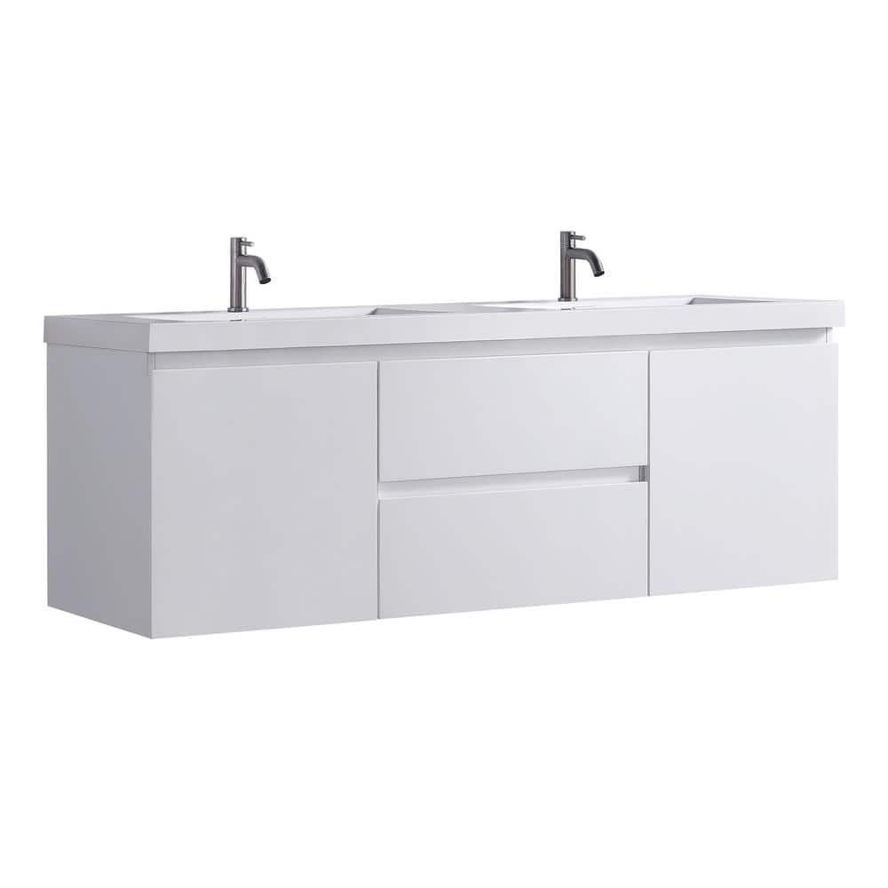 Hood-1D 60.00 in. W x 19.70 in. D x 22.00 in. H Wall Mounting Bath Vanity i