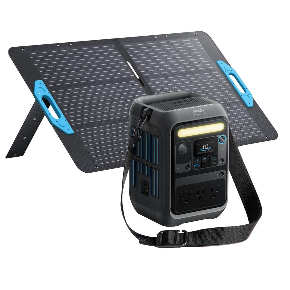 Anker SOLIX C300X 300-Watt 288Wh Push button Start Solar Generator, with 140W 2-Way Fast Charging