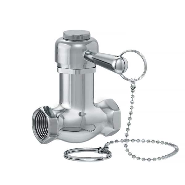 1/2 in. x 1/2 in. Brass Self-Closing Shower Valve with 7 in. Pull Chain