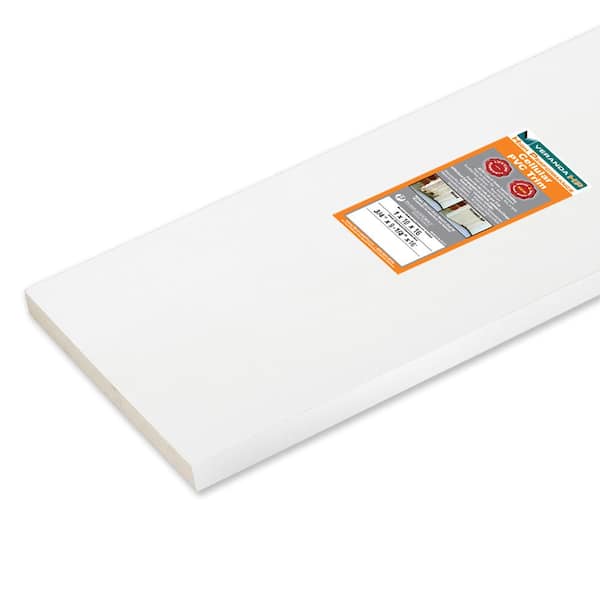 Veranda 3/4 in. x 9-1/4 in. x 16 ft. High Performance White Cellular PVC Trim Board