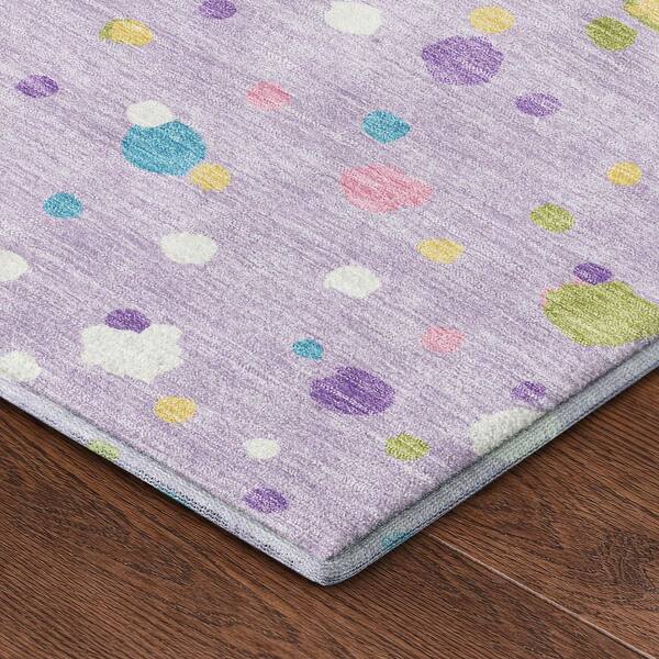 Mayfield Premium Machine Washable Abstract AMF2518 Lavender 2 ft. x 3 ft. Accent Rug