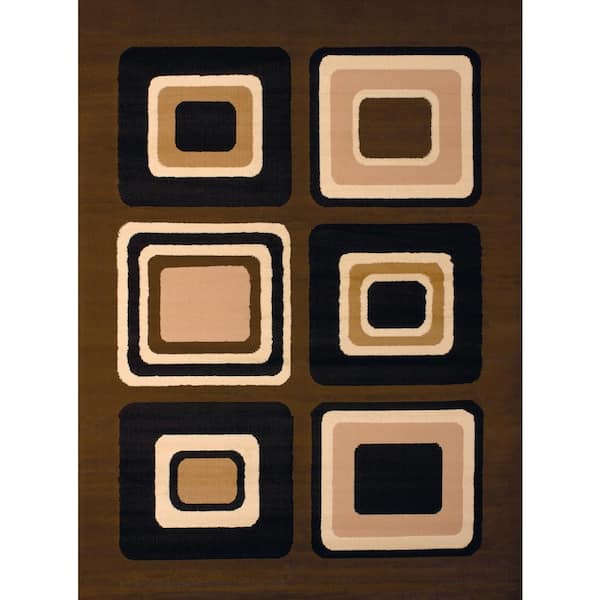 United Weavers Spaces Brown 5 ft. x 7 ft. Indoor Area Rug