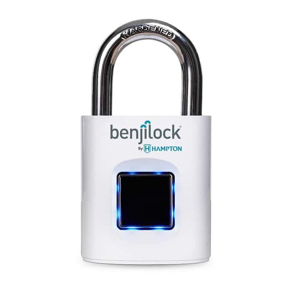 BenjiLock by Hampton 43 mm Fingerprint Padlock, White