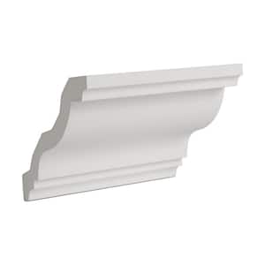 4-1/8 in. x 5 in. x 6 in. Long Plain Polyurethane Crown Moulding Sample