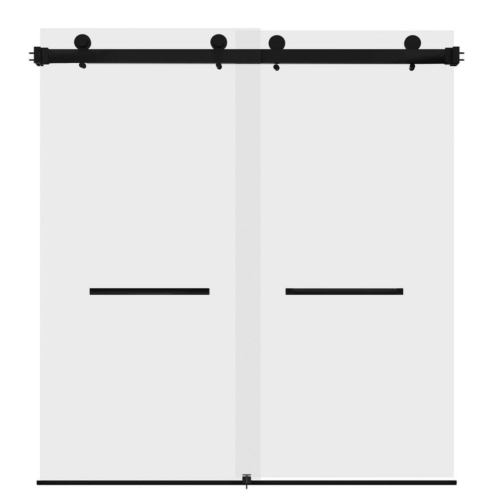 66 in. -72 in. W x 76 in. H Double Sliding Frameless Shower Door with 5/16 in. (8 mm) Tempered Clear Glass price history on PriceWatchPro